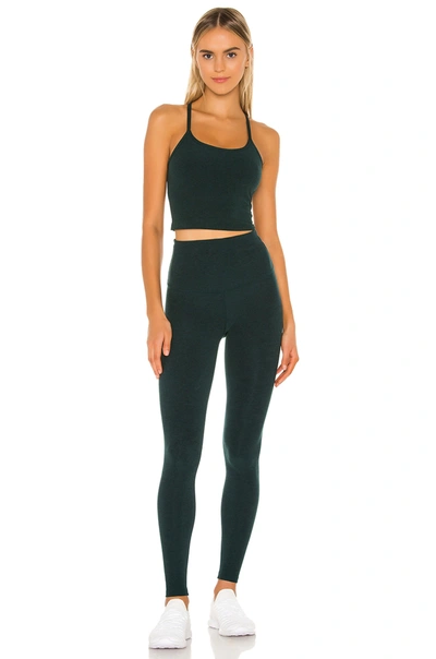 Shop Beyond Yoga Spacedye Take Me Higher Long Legging In Hunter Green & Nocturnal Navy