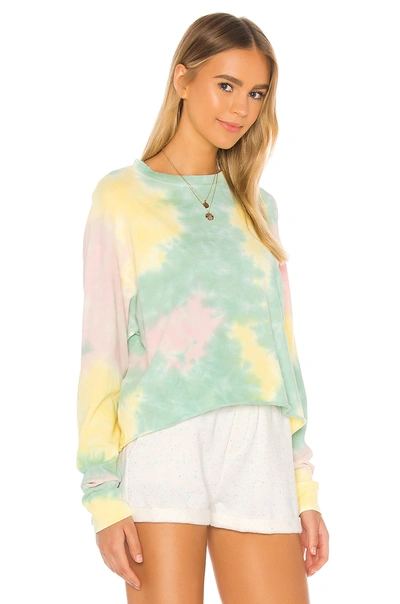 Shop Daydreamer Long Sleeve Top In Lily Pad Tie Dye