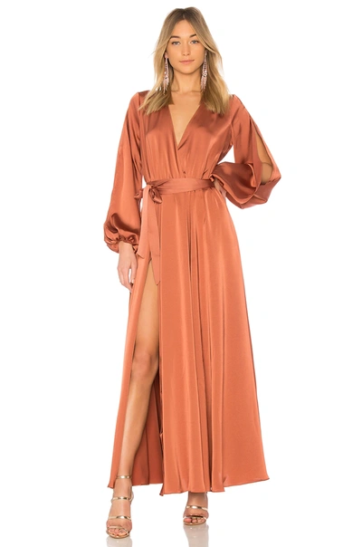 Shop Michael Costello X Revolve Eric Gown In Bronze