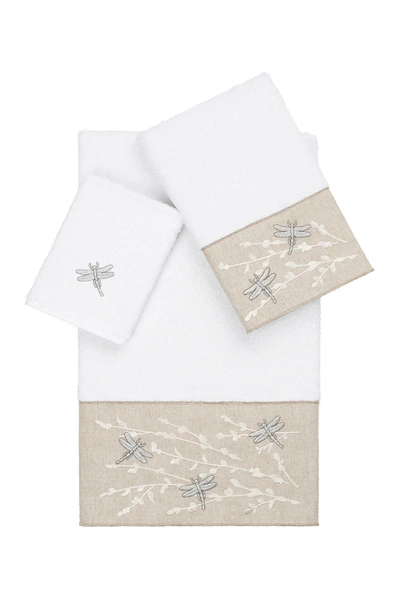 Shop Linum Home Braelyn 3-piece Embellished Towel In White