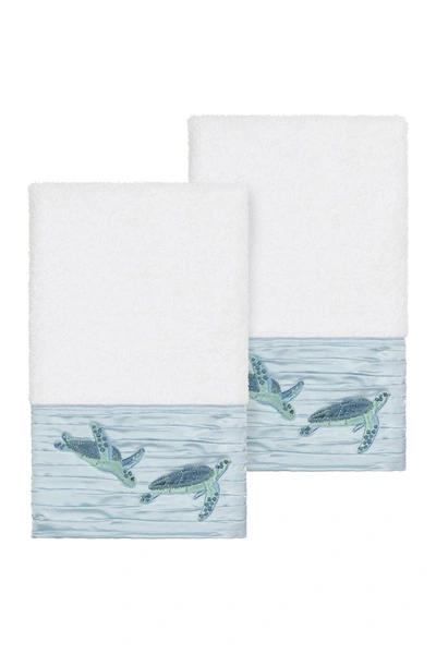 Shop Linum Home Mia Embellished Hand Towel In White