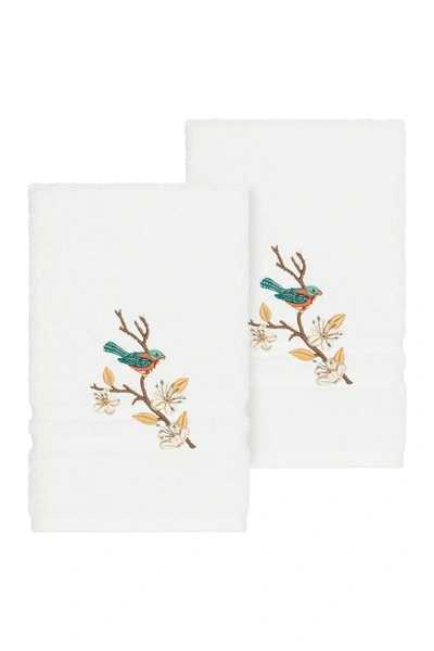 Shop Linum Home Spring Time Embellished Hand Towel In White