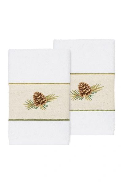 Shop Linum Home Pierre Embellished Hand Towel In White