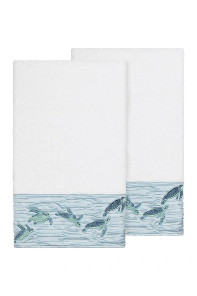 Shop Linum Home Mia Embellished Bath Towel In White