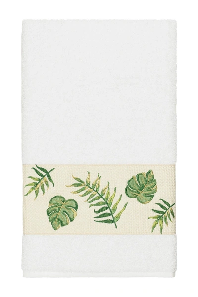 Shop Linum Home Zoe Embellished Bath Towel In White