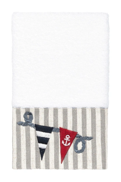 Shop Linum Home Ethan Embellished Hand Towel In White