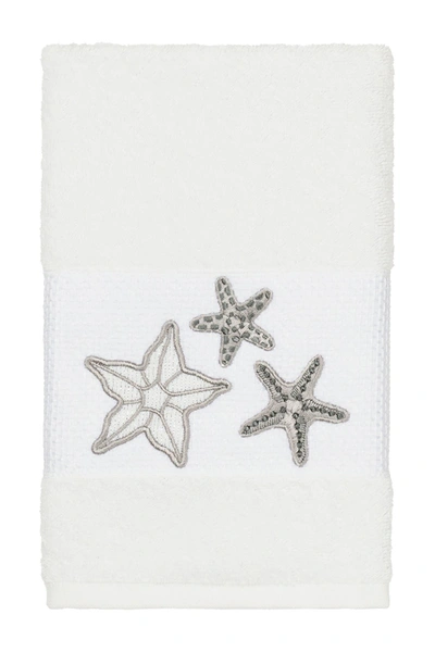 Shop Linum Home Lydia Embellished Hand Towel In White