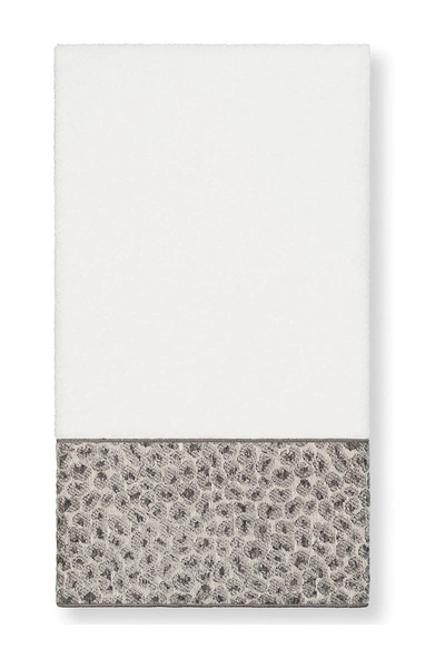 Linum Home Spots Embellished Bath Towel In White