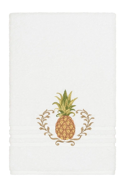 Shop Linum Home Welcome Embellished Bath Towel In White