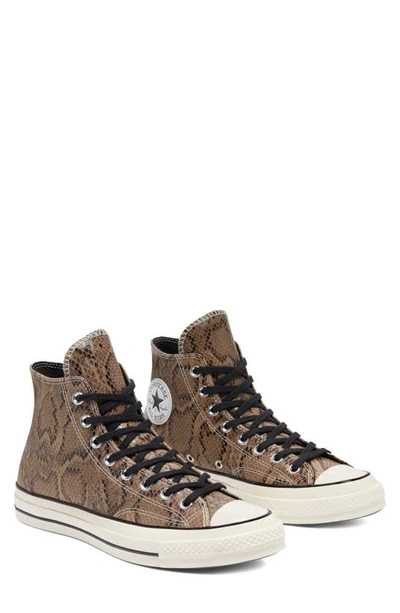 Shop Converse Chuck Taylor All Star 70 High Top Sneaker In Brown Snake Print Leather