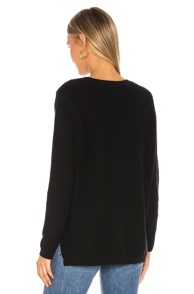 Shop 525 America Emma Shaker Sweater In Black