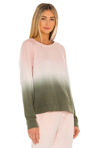Shop Sanctuary Happy Days Sweatshirt In Lotus & Organic Green Airbrush
