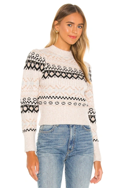 Shop Astr Maria Sweater In Ivory & Black Multi
