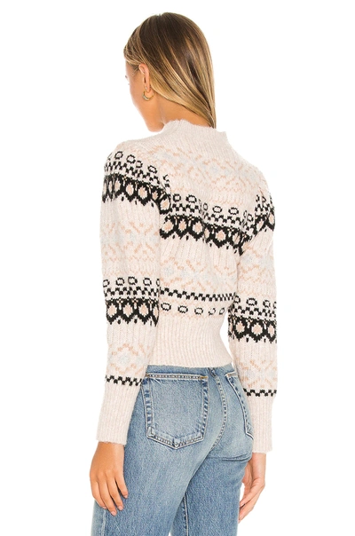Shop Astr Maria Sweater In Ivory & Black Multi