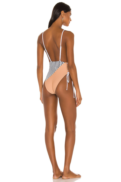 Shop Lovers & Friends Violet One Piece In Nude & Stripes