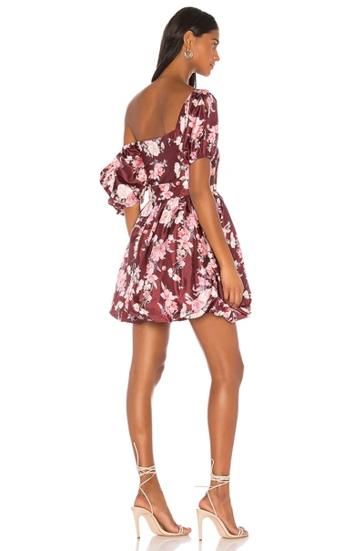 Shop Loveshackfancy Hansel Dress In Oxblood