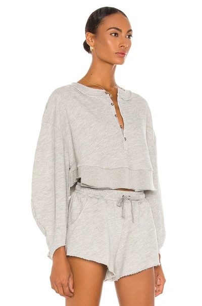 Shop Lovers & Friends Oversized Henley Pullover In Gray