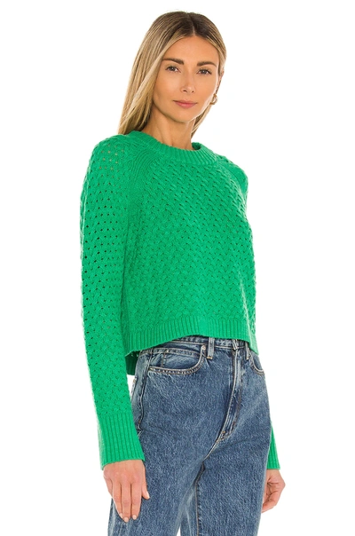Shop Alice And Olivia Leta Textured Pullover In Mint Kelly