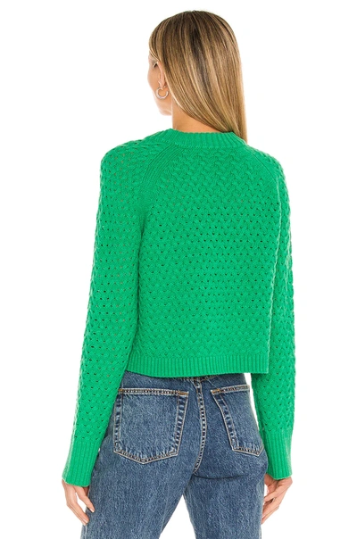 Shop Alice And Olivia Leta Textured Pullover In Mint Kelly