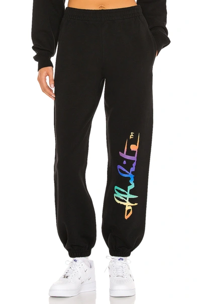 Shop Off-white Rainbow Sweatpants In Black Multi