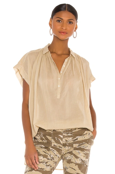 Shop Nili Lotan Normandy Blouse In Khaki