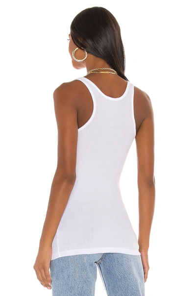 Shop Atm Anthony Thomas Melillo Micro Modal Ribbed Boy Tank In White