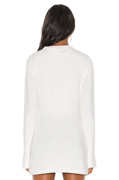 Shop L Agence Lucas Long Cardigan In Ivory