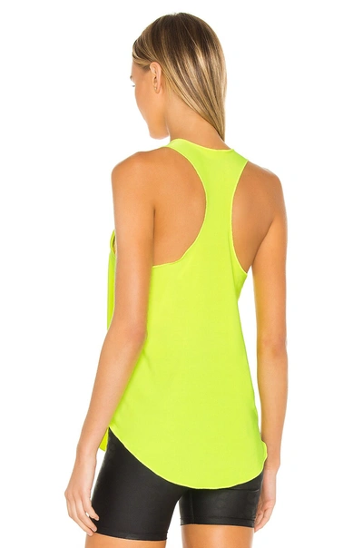 Shop Onzie Glossy Flow Tank In Neon Yellow