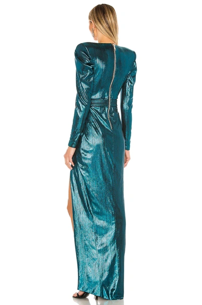 Shop Zhivago Old Boyfriends Gown In Teal Metallic