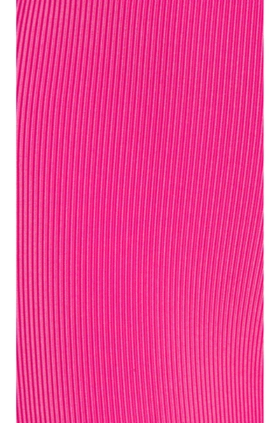 Beach Riot Leah Rib Knit Crop Top In Fuchsia