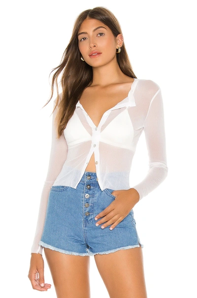 Shop Only Hearts Mesh Cardigan In White