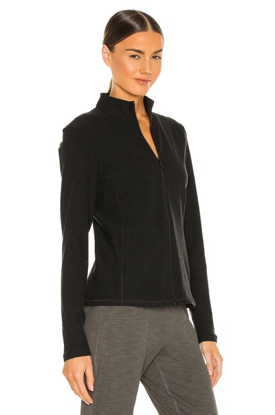 Beyond Yoga Spacedye On The Go Mock Neck Jacket In Darkest Night
