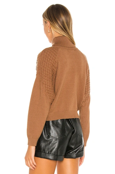 Shop Bb Dakota Wing Commander Sweater In Camel