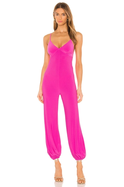 Shop Norma Kamali X Revolve Slip Jog Jumpsuit In Orchid Pink