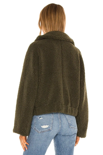 Shop Free People Izzy Wrap Teddy Jacket In Oregano