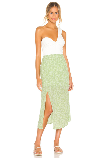 Shop Minkpink Summer Lovin Midi Skirt In Greenery