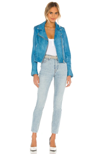 Shop Lamarque Donna Jacket In Faded Jean