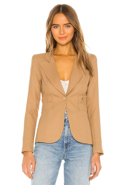Smythe Classic Duchess Wool Blazer In Camel
