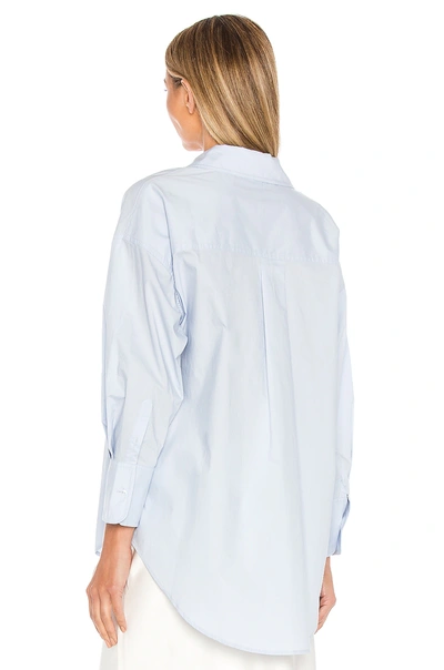 Shop Anine Bing Mika Shirt In Blue