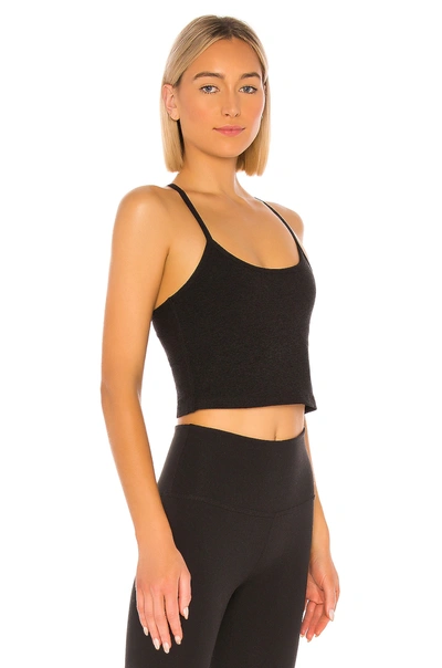 Beyond Yoga Spacedye Slim Racerback Cropped Tank Top In Darkest Night In Darkest Night