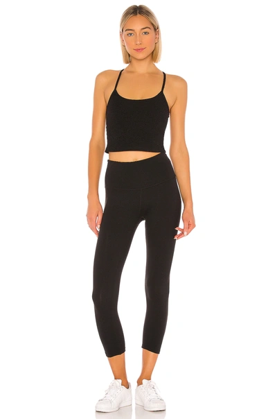 Shop Beyond Yoga Spacedye Cropped Tank In Darkest Night