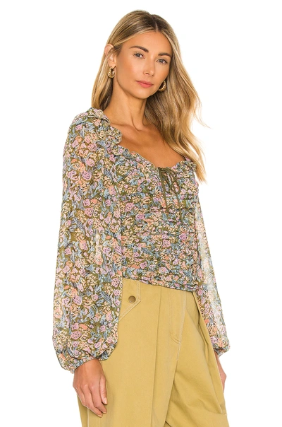 Shop Free People Mabel Printed Blouse In Garden Combo
