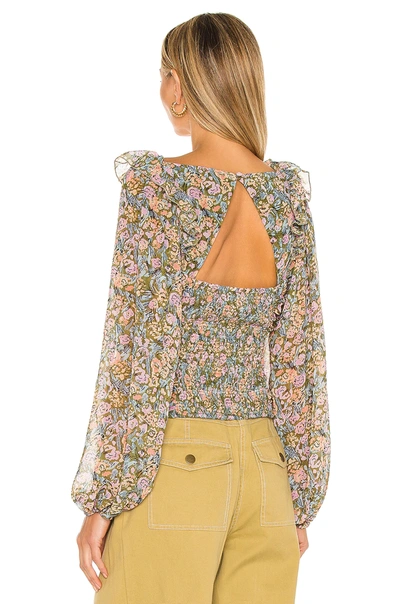 Shop Free People Mabel Printed Blouse In Garden Combo