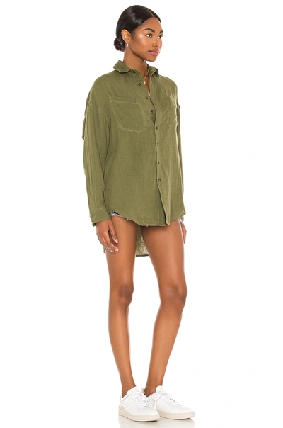 Shop Acacia Santa Fe Cotton Gauze Top In Basil