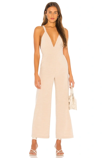 Shop Privacy Please Shiloh Jumpsuit In Sandy Beige