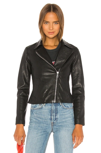 Shop Allsaints Vela Biker Jacket In Black
