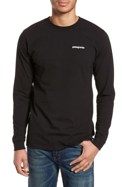 Shop Patagonia Responsibili-tee Long Sleeve T-shirt In Black