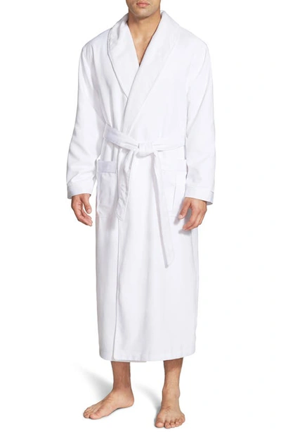 Shop Majestic Fleece Lined Robe In White