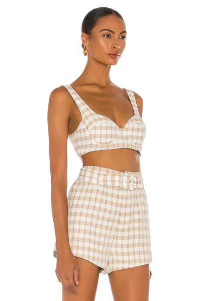 Shop Camila Coelho Connor Top In Tan Check