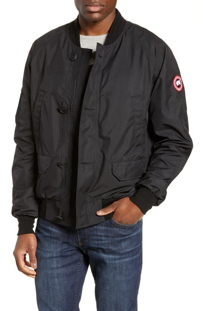 Shop Canada Goose Faber Windblocker Bomber Jacket In Black